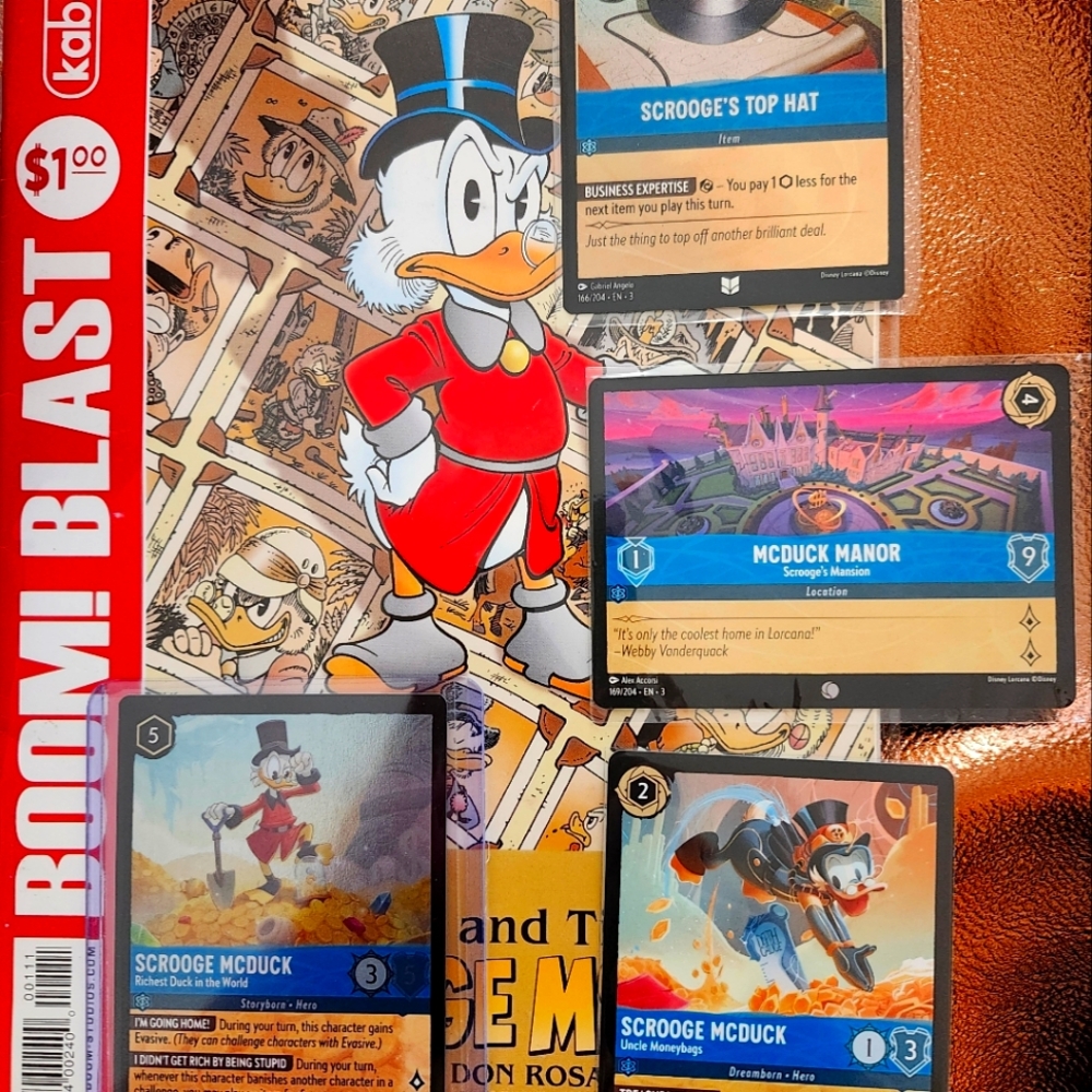 Boom Blast Edition and cards Scrooge McDuck